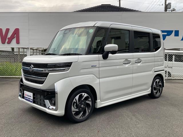 スペーシアカスタム ハイブリッドXSターボ セーフティサポート 全方位モニター付きナビゲーション パドルシフト ステアリングヒーター ヘッドアップディスプレイ オットマンモード スリムサーキューレーター 電動パーキングブレーキ ブレーキホールド(2枚目)