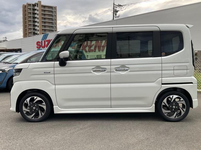 スペーシアカスタム ハイブリッドXSターボ セーフティサポート 全方位モニター付きナビゲーション パドルシフト ステアリングヒーター ヘッドアップディスプレイ オットマンモード スリムサーキューレーター 電動パーキングブレーキ ブレーキホールド(5枚目)