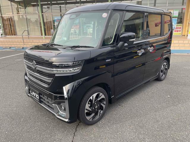 スペーシアカスタム ハイブリッドＸＳターボ　両側電動スライドドア　クリアランスソナー　オートクルーズコントロール　レーンアシスト　衝突被害軽減システム　オートライト　ＬＥＤヘッドランプ　スマートキー　アイドリングストップ　シートヒーター（2枚目）