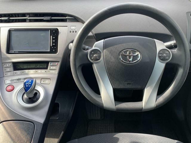 プリウス S 禁煙 ナビ フルセグ Bluetooth バックモニター オートライト HID プッシュスタート ETC テレスコピックステア WSRSエアバッグ 電動格納サイドミラー PWR・ECO・EVモード(10枚目)