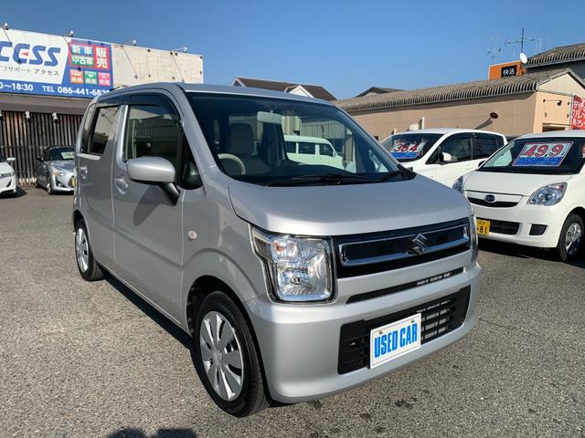 ワゴンＲ ＦＡ　５速マニュアル　純正オーディオ　ＡＵＸ入力　キーレス　電動格納ドアミラー　横滑り防止装置　フロアマット　ドアバイザー　タイミングチェーンエンジン　走行３１２００ｋｍ（3枚目）