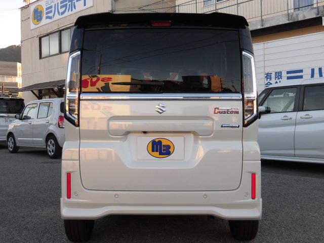スペーシアカスタム ハイブリッドXSターボ ハイブリッドXSターボ(4名) 【届出済未使用車】全方位カメラ付純正ナビ&フルセグTV スズキコネクト対応車 電子パーキング ステアリングヒーター シートヒーター 両側電動スライドドア スマートキー(6枚目)