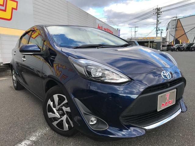 アクア Ｓスタイルブラック　衝突被害軽減システム　全周囲カメラ　ＥＳＣ　クリアランスソナー　ＬＥＤヘッドランプ　オートライト　スマートキー　メモリーナビ　フルセグ　ＣＤ　ＤＶＤ再生　Ｂｌｕｅｔｏｏｔｈ接続　禁煙車　ワンオーナー（3枚目）