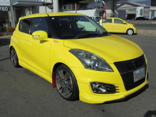 スイフトスポーツ ベースグレード　ディスチャージ装着車　ローダウン　レイズ１７インチアルミ　スズキスポーツマフラー　７インチＳＤナビフルセグＴＶ　ＥＴＣ　デジタルインナーミラー　走行６７，２２６ｋｍ　車検整備付き（8枚目）