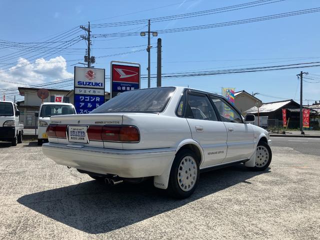 スプリンター ＳＥサルーン　リミテッドＧ　累計販売２００万台特別仕様車　ハイメカツインカムエンジン　５速マニュアル　６連メーター　レースハーフカバー　ゴールドエンブレム　純正カセット＆ＣＤ　純正ホイールキャップ　Ｒ１３４ａレトロフィット（74枚目）