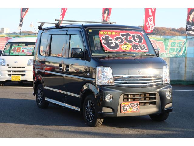 エブリイワゴン PZターボ 1年保証 片側電動スライドドア ターボ 4WD 4AT キーレス 13インチアルミホイール オートエアコン リアヒーター ETC ルーフキャリア ETC(5枚目)