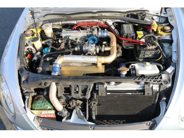 コペン アクティブトップ ターボ 電動オープン 5MT 社外MOMOステアリング SHOWATUNINGアブソーバー/スプリング ENKEI15インチアルミ 社外エアクリーナー タワーバー 社外ブローオフバルブ ターボタイマー(5枚目)