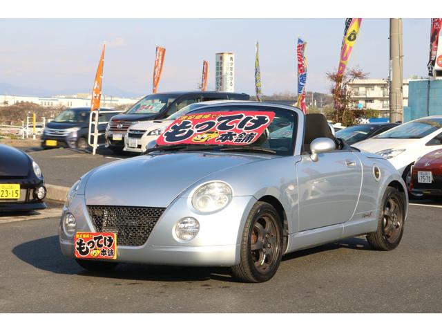 コペン アクティブトップ ターボ 電動オープン 5MT 社外MOMOステアリング SHOWATUNINGアブソーバー/スプリング ENKEI15インチアルミ 社外エアクリーナー タワーバー 社外ブローオフバルブ ターボタイマー(8枚目)