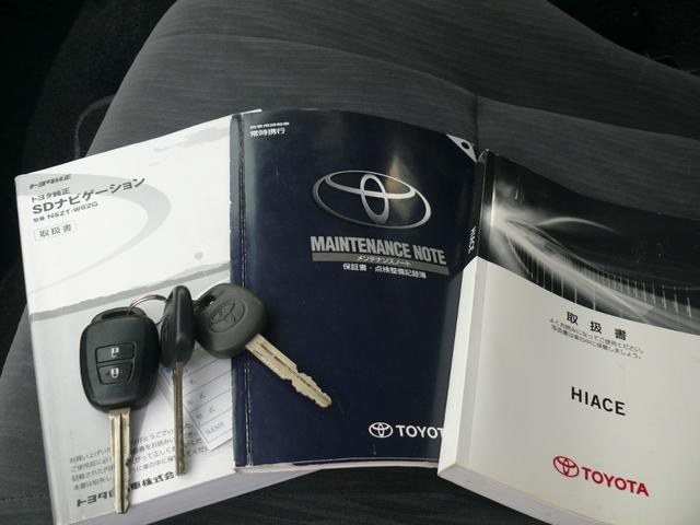 ハイエースバン ロングスーパーＧＬ　３型　ディーゼルターボ　４ＷＤ　キーレス　純正ナビＴＶ　バックカメラ　ブルートゥース対応ナビ　ＨＩＤヘッドライト　プラド純正１７インチＡＷ　ドラレコ　ＥＴＣ　純正後期テール　タイミングベルト交換済（30枚目）