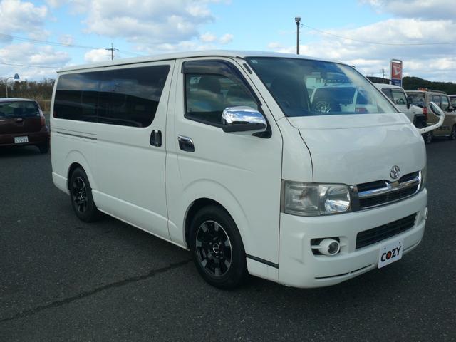 ハイエースバン ロングスーパーGL 4WD ディーゼル キーレス 社外ナビTV バックモニター ローダウン 社外テール 社外16インチAW ドラレコ ETC タイミングベルト交換済(3枚目)