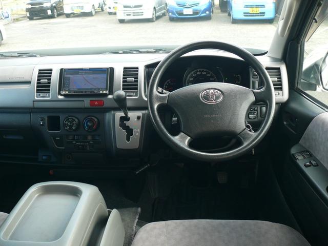 ハイエースバン ロングスーパーGL 4WD ディーゼル キーレス 社外ナビTV バックモニター ローダウン 社外テール 社外16インチAW ドラレコ ETC タイミングベルト交換済(12枚目)