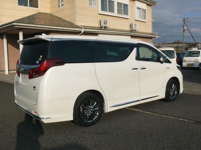 アルファードハイブリッド エグゼクティブラウンジ キーフリー プッシュスタート トヨタセーフティセンス 本革ベージュシート 全方位カメラ 純正ナビTV 後席天井モニター デジタルインナーミラー ドラレコ ETC モデリスタエアロ 両側パワスラ(5枚目)