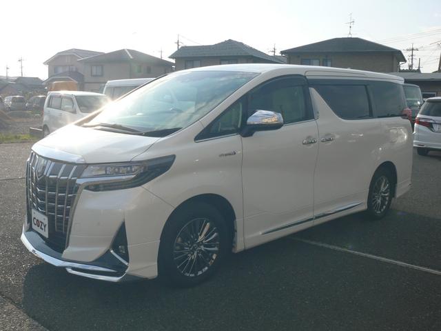 アルファードハイブリッド エグゼクティブラウンジ キーフリー プッシュスタート トヨタセーフティセンス 本革ベージュシート 全方位カメラ 純正ナビTV 後席天井モニター デジタルインナーミラー ドラレコ ETC モデリスタエアロ 両側パワスラ(9枚目)