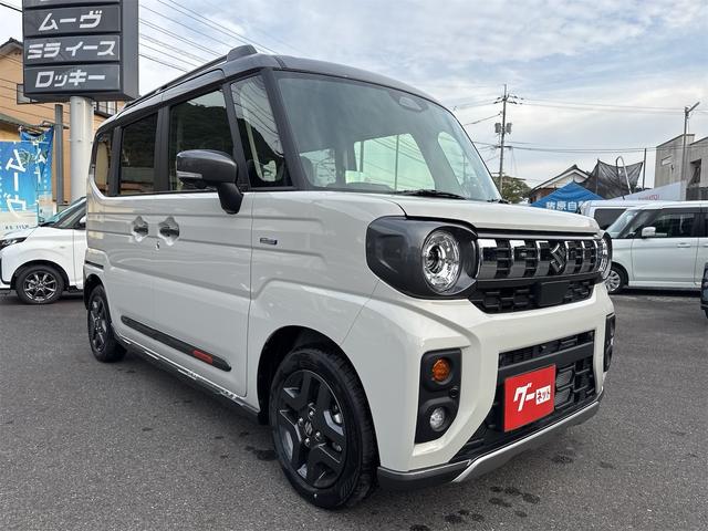 スペーシアギア ハイブリッドXZ ターボ ハイブリッドXZ ターボ 届出済み未使用車 全方位カメラ付き9インチディスプレイオーディオ(アップルカープレイ Bluetooth) クルーズコントロール ステアリングスイッチ 両側電動スライドドア(6枚目)