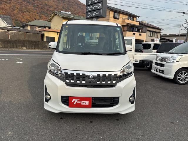 ｅＫスペースカスタム カスタムＴ　アラウンドビュー　ターボ　純正ナビ　両側電動スライドドア　純正アルミホイール　リアサーキュレーター　オートエアコン　オートライト　ＨＩＤヘッドライト　プッシュスタート　スマートキー　電動格納ミラー（2枚目）