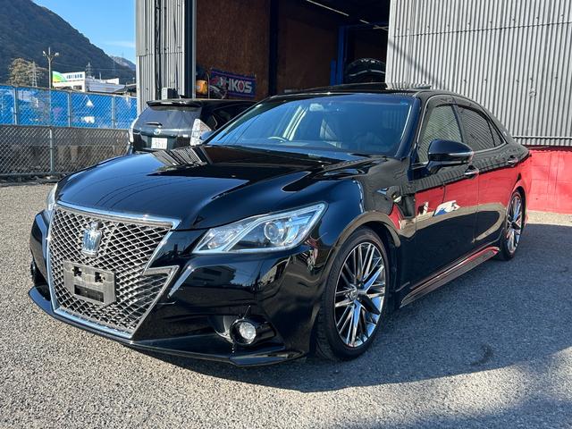 クラウン アスリートS サンルーフ 黒本革シート 前席シートヒーター&エアシート ETC 純正ナビフルセグTV・バックカメラ 純正18インチAW Tom’sマフラー TEIN車高調 オートライト クルコン(9枚目)