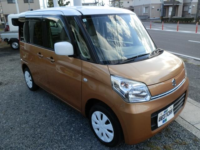 スペーシア X レーダーブレーキサポート 走行7万km ナビTV Bluetooth ETC 衝突軽減システム 禁煙車 左パワースライドドア オートライト ツートンカラー/ホワイトルーフ(7枚目)