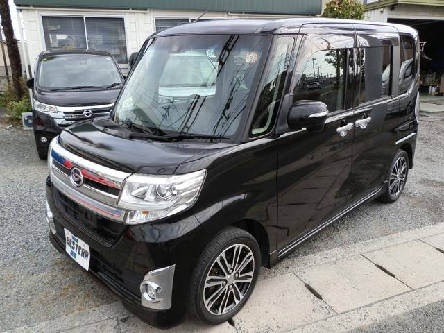 タント カスタムＲＳ　トップエディションＳＡＩＩ　ターボ　ナビフルセグＴＶ　Ｂｌｕｅｔｏｏｔｈ　バックカメラ　ＥＴＣ　両側パワースライドドア　禁煙車　ワンオーナー　スマートアシストＩＩ衝突衝突軽減システム　電動格納ミラー　純正アルミホイール　記録簿（7枚目）