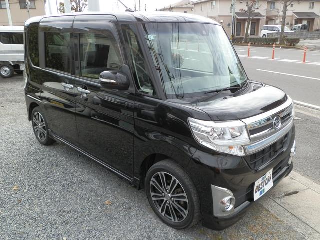 タント カスタムＲＳ　トップエディションＳＡＩＩ　ターボ　ナビフルセグＴＶ　Ｂｌｕｅｔｏｏｔｈ　バックカメラ　ＥＴＣ　両側パワースライドドア　禁煙車　ワンオーナー　スマートアシストＩＩ衝突衝突軽減システム　電動格納ミラー　純正アルミホイール　記録簿（8枚目）