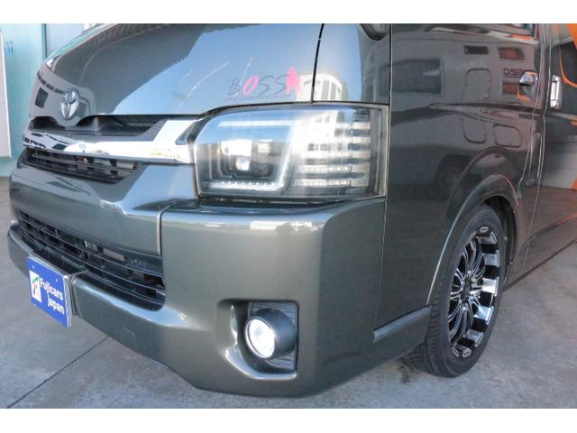 ハイエースバン キャンパー鹿児島 ボス ツインサブバッテリー 走行充電 1500Wインバーター コンバーター 外部電源 ルーフベント ソーラーパネル1枚 冷蔵庫 19インチテレビ ランチョショック FFヒーター(9枚目)