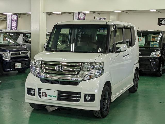 Ｎ－ＢＯＸカスタム Ｇ・Ｌパッケージ　４ＷＤ　純正ナビ　バックモニター　助手席側電動スライドドア　横滑り防止装置　アイドリングストップ　オートエアコン　シートヒーター　ＨＩＤ　プッシュスタート　スマートキー　盗難防止装置　純正アルミ（13枚目）