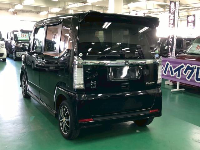 Ｎ－ＢＯＸカスタム Ｇ・Ｌパッケージ　ナビ　バックモニター　助手席側パワースライドドア　横　アイドリングストップ　オートエアコン　ＡＢＳ　ＨＩＤヘッドライト　プッシュスタート　スマートキー　盗難警報装置　社外アルミ（15枚目）