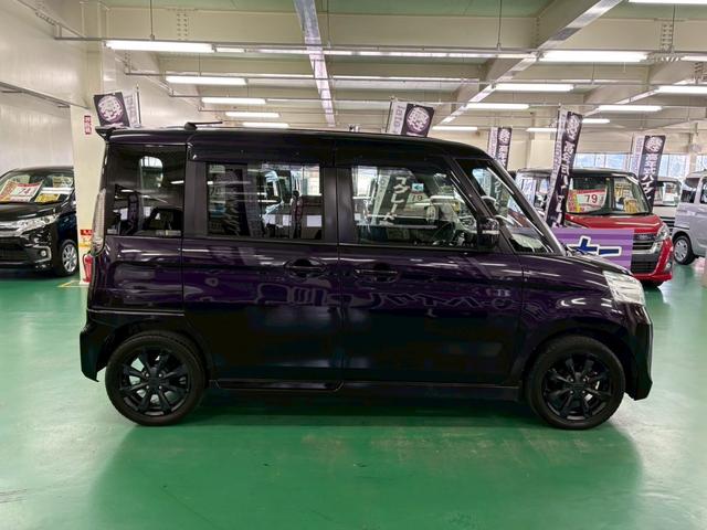 スペーシアカスタム TS ユーザー下取り車 インタークーラーターボ 社外ナビ 両側パワースライドドア アイドリングストップ オートエアコン ベンチシート ABS HID プッシュスタート スマートキー 盗難警報装置 ETC付き(10枚目)