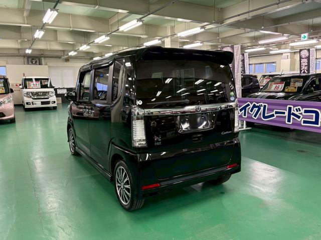 N-BOXカスタム G・ターボAパッケージ 社外ナビ バックモニター 両側パワースライドドア 衝突被害軽減ブレーキ 横滑り防止装置 アイドリングストップ オートエアコン HIDヘッドライト プッシュスタート 純正アルミ ドラレコ ETC付き(15枚目)