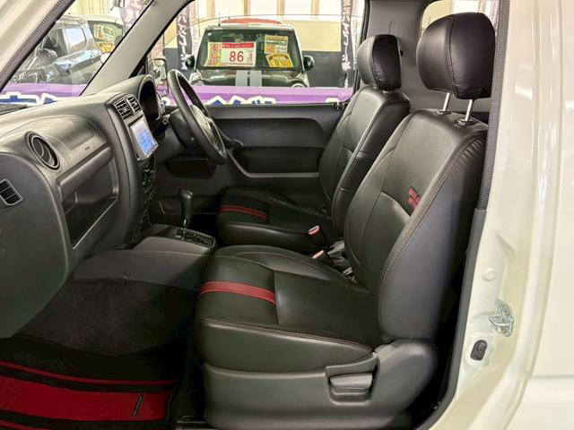 ジムニー ワイルドウインド 4WD ターボ車 フロア4速AT 社外7インチナビ D席シートヒーター ABS エアコン パワステ パワーウィンドウ Wエアバッグ 電動格納ミラー 純正アルミ(16枚目)