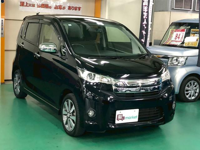 eKカスタム T ターボ車 純正フルセグSDナビ バックカメラ オートエアコン ベンチシート ABS HIDヘッドライト プッシュスタート スマートキー オートリトラミラー 純正アルミ(11枚目)