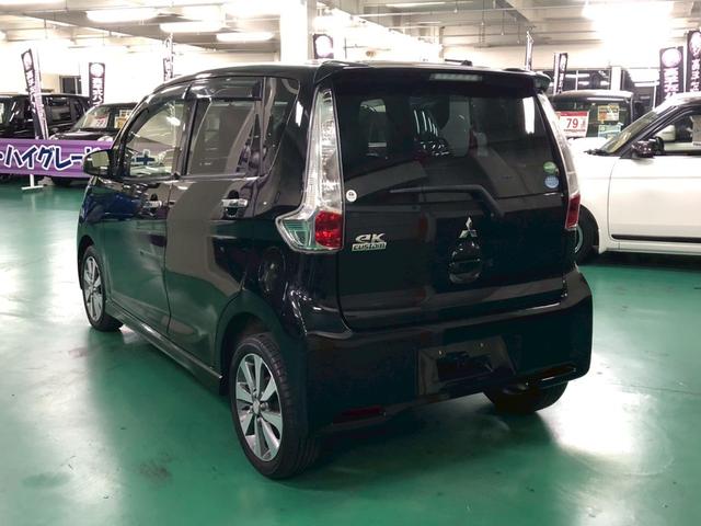 eKカスタム T ターボ車 純正フルセグSDナビ バックカメラ オートエアコン ベンチシート ABS HIDヘッドライト プッシュスタート スマートキー オートリトラミラー 純正アルミ(14枚目)