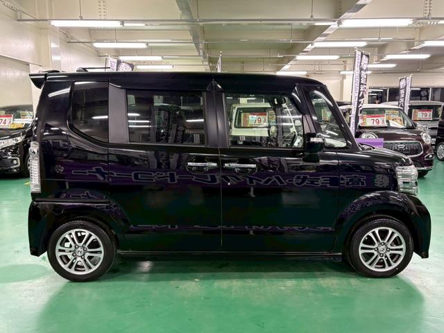 N-BOXカスタム G・Lパッケージ 純正ナビ バックモニター 両側パワースライドドア 横滑り防止装置 アイドリングストップ オートエアコン ABS HIDヘッドライト プッシュスタート スマートキー 盗難警報装置 純正アルミ ETC付き(10枚目)