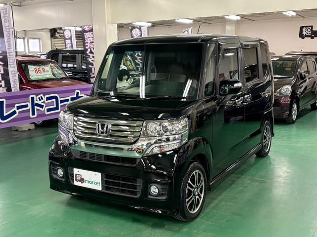 Ｎ－ＢＯＸ＋カスタム Ｇ　ターボＳＳパッケージ　純正メモリーナビ　両側パワスラ　クルーズコントロール　横滑り防止装置　オートエアコン　ＡＢＳ　ＨＩＤヘッドライト　Ｐスタート　スマートキー　盗難警報装置　電動格納ミラー　ＥＴＣ　Ｂカメラ　純正アルミ（11枚目）