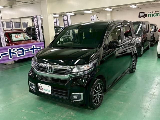 Ｎ－ＷＧＮカスタム Ｇ　ＳＳパッケージ　後期モデル　純正ナビ　バックカメラ　ハーフレザーシート　衝突被害軽減ブレーキ　横滑り防止装置　アイドリングストップ　オートエアコン　ＨＩＤヘッドライト　プッシュスタート　純正アルミ　ＥＴＣ付き（12枚目）