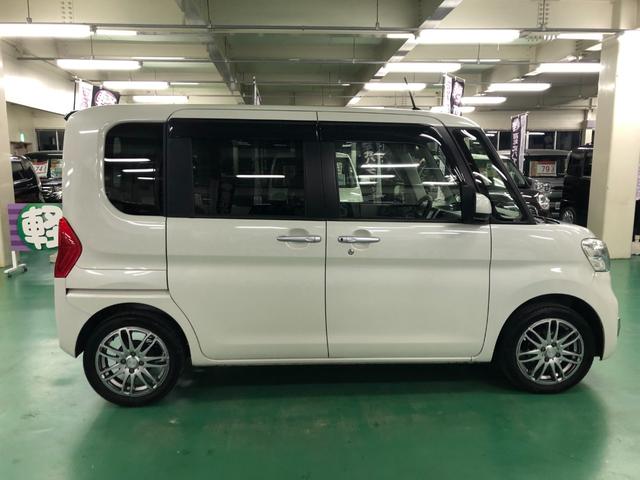 タント Ｘターボ　ユーザー下取り車　社外ナビ　バックモニター　助手席側パワースライドドア　エコアイドル　オートエアコン　ＡＢＳ　プッシュスタート　スマートキー　盗難警報装置　電動格納ミラー　ＥＴＣ付き（10枚目）
