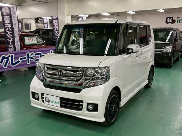 Ｎ－ＢＯＸカスタム Ｇ・Ｌパッケージ　後期モデル　社外ナビ　バックカメラ　助手席側パワースライドドア　横滑り防止装置　アイドリングストップ　オートエアコン　ＡＢＳ　ＨＩＤヘッドライト　プッシュスタート　純正アルミ　ビルトインＥＴＣ（13枚目）
