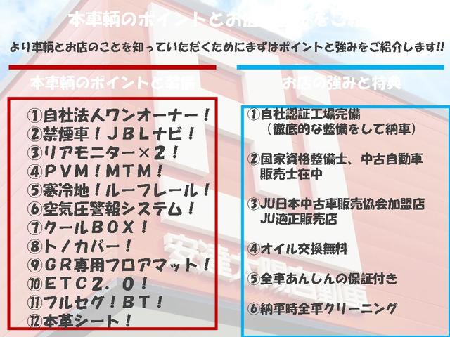 ランドクルーザー ＧＲスポーツ　／自社法人ワンオーナー／禁煙車／メーカーＯＰ（ＪＢＬナビ・リアモニター×２・ＰＶＭ・ＭＴＭ・寒冷地・ルーフレール・空気圧警報システム・クールＢＯＸ・トノカバー）／ＧＲ専用フロアマット・ＥＴＣ２．０／（2枚目）