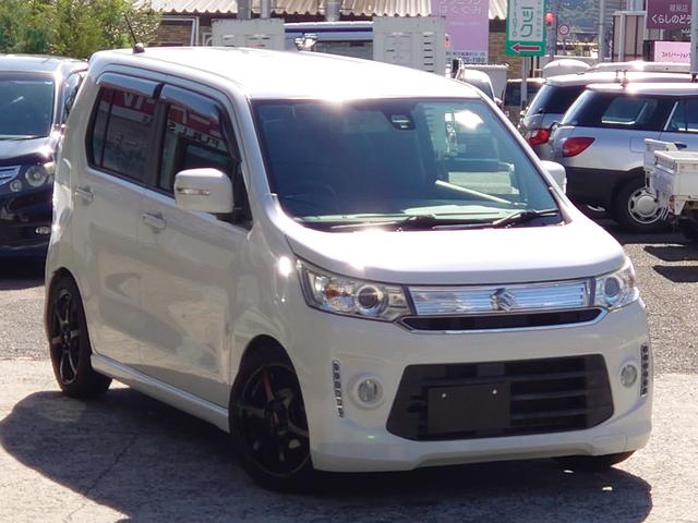 ワゴンＲスティングレー Ｔ　ターボ　レカロシート　ＨＩＤヘッドライト　ＲＡＹＳ製１６インチアルミ　ＴＥＩＮ製車高調　社外マフラー　ナビ・フルセグＴＶ　バックモニター　ＥＴＣ　クルーズコントロール　シートヒーター（2枚目）