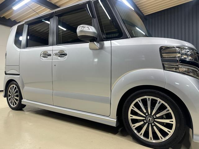 N-BOXカスタム G・ターボLパッケージ 1年保証 走行無制限 ミラー型ドライブレコーダー前後 メモリーナビ バックモニター ワンセグTV 両側パワースライドドア ハーフレザーシート パドルシフト クルコン HID ETC 純正アルミホイール(28枚目)