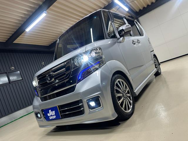 N-BOXカスタム G・ターボLパッケージ 1年保証 走行無制限 ミラー型ドライブレコーダー前後 メモリーナビ バックモニター ワンセグTV 両側パワースライドドア ハーフレザーシート パドルシフト クルコン HID ETC 純正アルミホイール(31枚目)