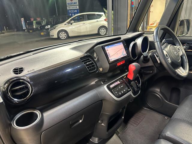 N-BOXカスタム G・ターボLパッケージ 1年保証 走行無制限 ミラー型ドライブレコーダー前後 メモリーナビ バックモニター ワンセグTV 両側パワースライドドア ハーフレザーシート パドルシフト クルコン HID ETC 純正アルミホイール(38枚目)