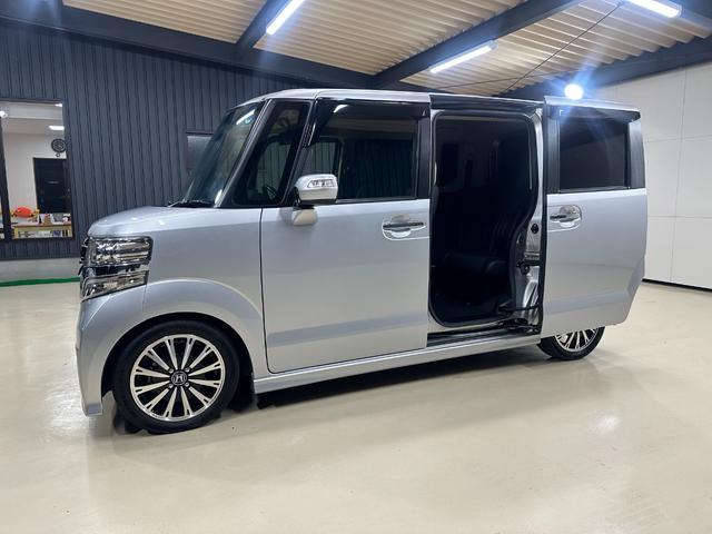 N-BOXカスタム G・ターボLパッケージ 1年保証 走行無制限 ミラー型ドライブレコーダー前後 メモリーナビ バックモニター ワンセグTV 両側パワースライドドア ハーフレザーシート パドルシフト クルコン HID ETC 純正アルミホイール(52枚目)