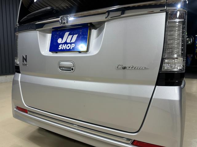 N-BOXカスタム G・ターボLパッケージ 1年保証 走行無制限 ミラー型ドライブレコーダー前後 メモリーナビ バックモニター ワンセグTV 両側パワースライドドア ハーフレザーシート パドルシフト クルコン HID ETC 純正アルミホイール(57枚目)