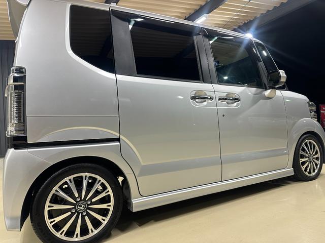 N-BOXカスタム G・ターボLパッケージ 1年保証 走行無制限 ミラー型ドライブレコーダー前後 メモリーナビ バックモニター ワンセグTV 両側パワースライドドア ハーフレザーシート パドルシフト クルコン HID ETC 純正アルミホイール(62枚目)