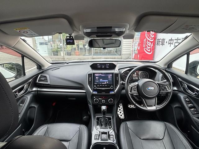 インプレッサG4 2.0i-Sアイサイト ブラックレザーセレクション 4WD 前後ドライブレコーダー レザーパワーシート シートヒーター STIエアロ パナソニックCN-LR820D レーダークルーズコントロール パドルシフト(5枚目)