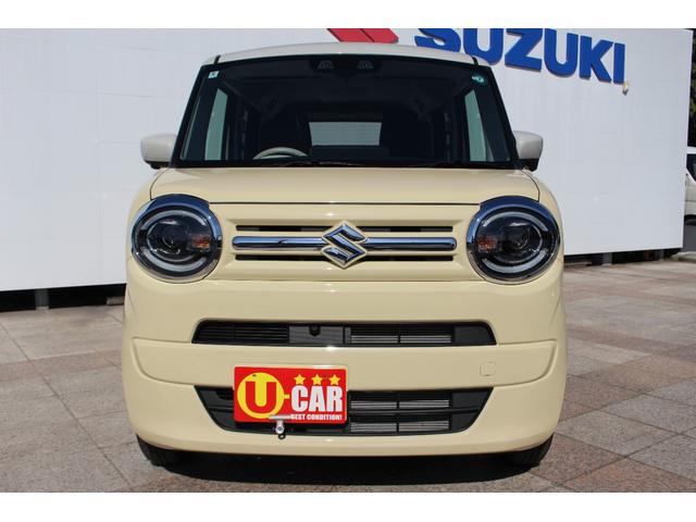 ワゴンＲスマイル ハイブリッドＳリミテッド　禁煙車　純正９インチナビ　全方位カメラ　ＣＤ　ＤＶＤ　フルセグＴＶ　Ｂｌｕｅｔｏｏｔｈ　ＬＥＤヘッドライト　両側パワースライドドア　シートヒーター　シフォンアイボリー×ソフトベージュツートン（2枚目）