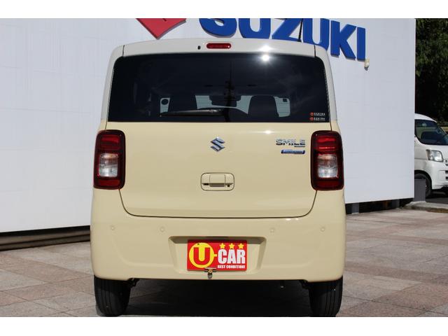 ワゴンＲスマイル ハイブリッドＳリミテッド　禁煙車　純正９インチナビ　全方位カメラ　ＣＤ　ＤＶＤ　フルセグＴＶ　Ｂｌｕｅｔｏｏｔｈ　ＬＥＤヘッドライト　両側パワースライドドア　シートヒーター　シフォンアイボリー×ソフトベージュツートン（9枚目）