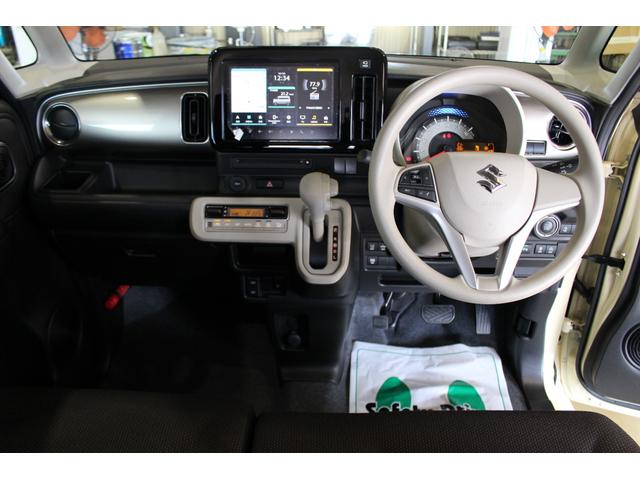 ワゴンＲスマイル ハイブリッドＳリミテッド　禁煙車　純正９インチナビ　全方位カメラ　ＣＤ　ＤＶＤ　フルセグＴＶ　Ｂｌｕｅｔｏｏｔｈ　ＬＥＤヘッドライト　両側パワースライドドア　シートヒーター　シフォンアイボリー×ソフトベージュツートン（13枚目）