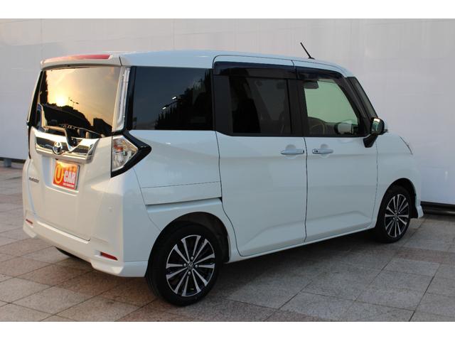 ルーミー カスタムＧ－Ｔ　禁煙車　９インチディスプレイオーディオ　パノラマカメラ　フルセグＴＶ　Ｂｌｕｅｔｏｏｔｈ　両側自動ドア　電動パーキングブレーキ　ＬＥＤヘッドライト＆フォグランプ　ＥＴＣ車載器　革巻きステアリング（10枚目）