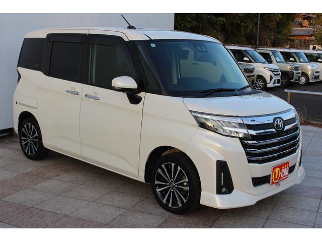 ルーミー カスタムＧ－Ｔ　禁煙車　９インチディスプレイオーディオ　パノラマカメラ　フルセグＴＶ　Ｂｌｕｅｔｏｏｔｈ　両側自動ドア　電動パーキングブレーキ　ＬＥＤヘッドライト＆フォグランプ　ＥＴＣ車載器　革巻きステアリング（12枚目）